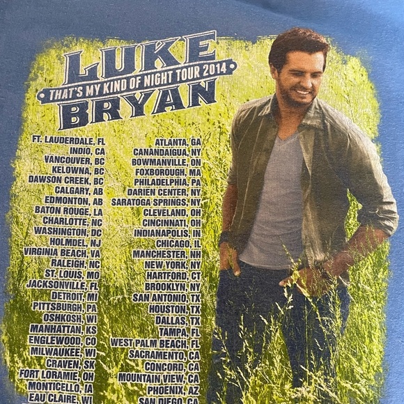 Luke Bryan that’s my kind of night 2014 tour band tee size medium unisex - Picture 4 of 4